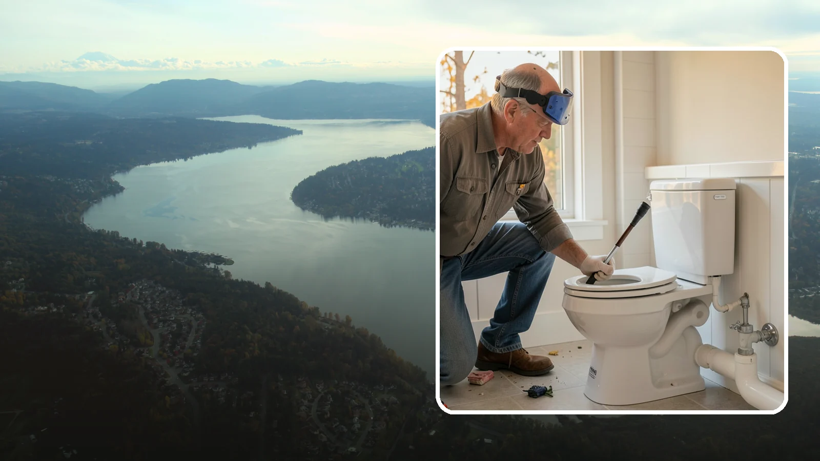 Comfort-Height Toilet Installation in Sammamish, King County, WA - A comfort-height toilet installation sets a taller bowl that is easier to sit down on and stand up from.