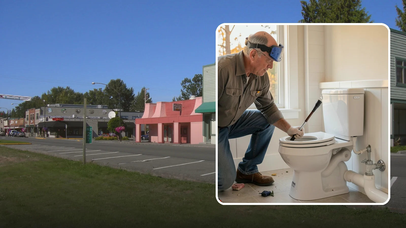 Comfort-Height Toilet Installation in Snoqualmie, King County, WA - A comfort-height toilet installation sets a taller bowl that is easier to sit down on and stand up from.