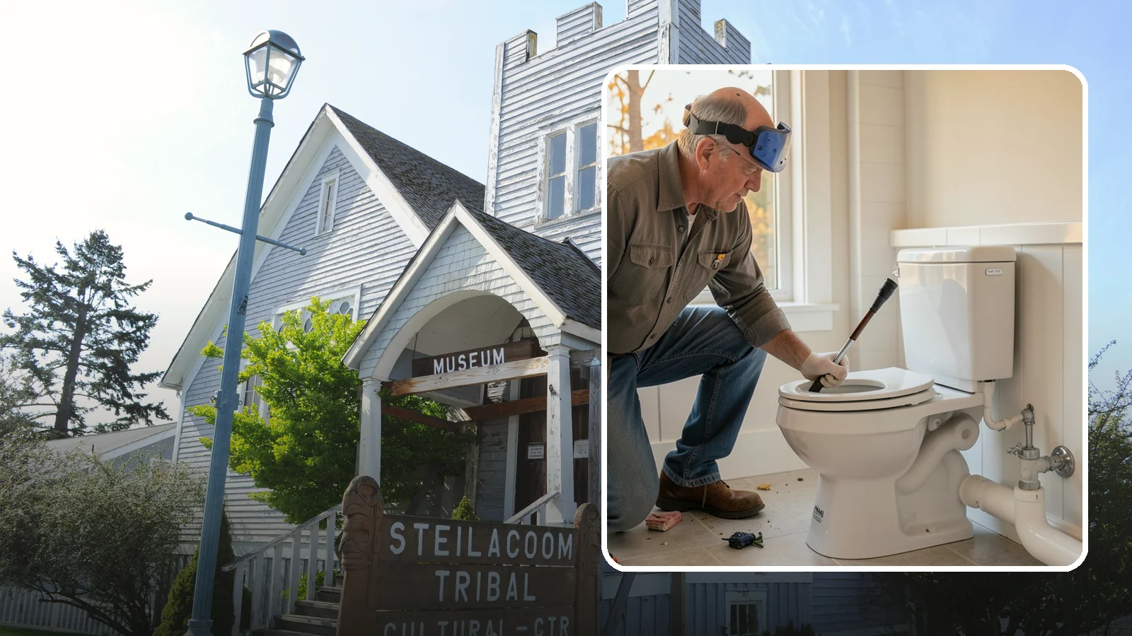 Comfort-Height Toilet Installation in Steilacoom, Pierce County, WA - A comfort-height toilet installation sets a taller bowl that is easier to sit down on and stand up from.