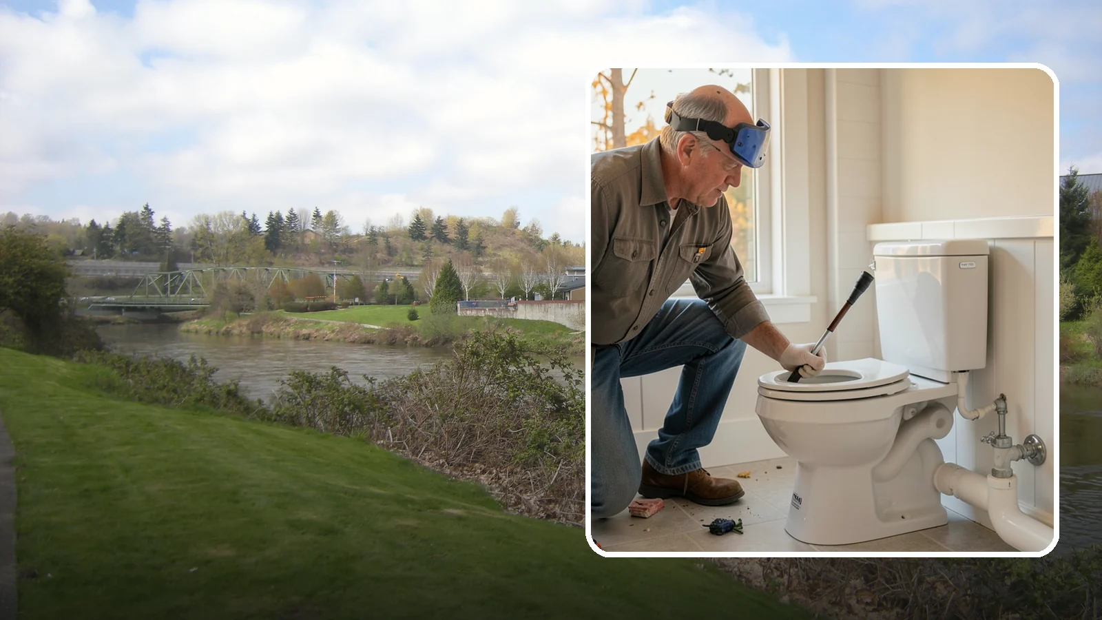 Comfort-Height Toilet Installation in Tukwila, King County, WA - A comfort-height toilet installation sets a taller bowl that is easier to sit down on and stand up from.