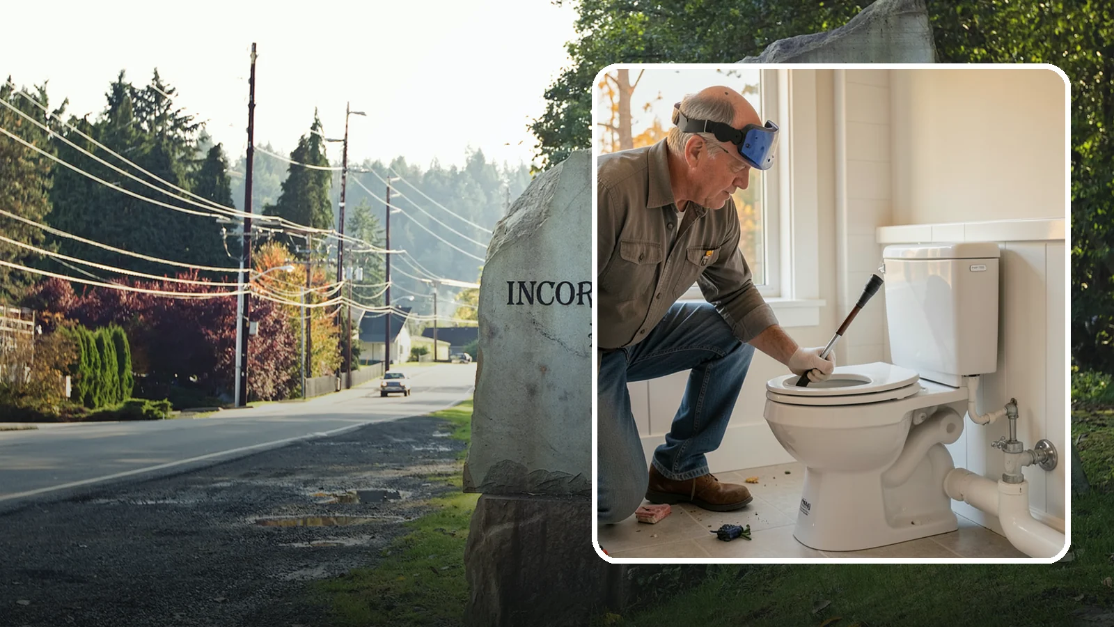 Comfort-Height Toilet Installation in Wilkeson, Pierce County, WA - A comfort-height toilet installation sets a taller bowl that is easier to sit down on and stand up from.