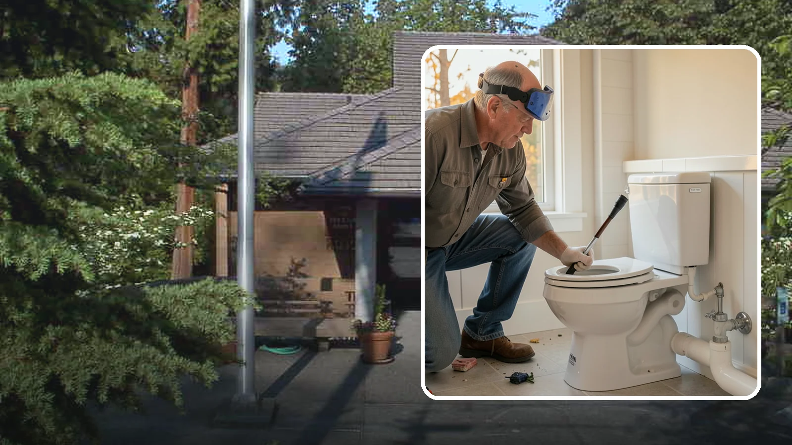Comfort-Height Toilet Installation in Yarrow Point, King County, WA - A comfort-height toilet installation sets a taller bowl that is easier to sit down on and stand up from.