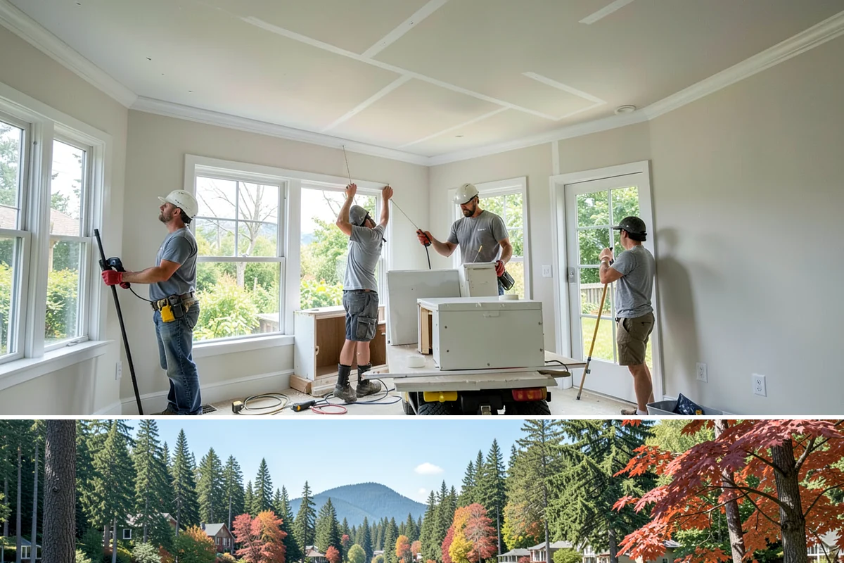 Commercial Construction in Covington, King County, WA - Interior commercial work continues through every season, and scheduling during slower business quarters often reduces the impact...