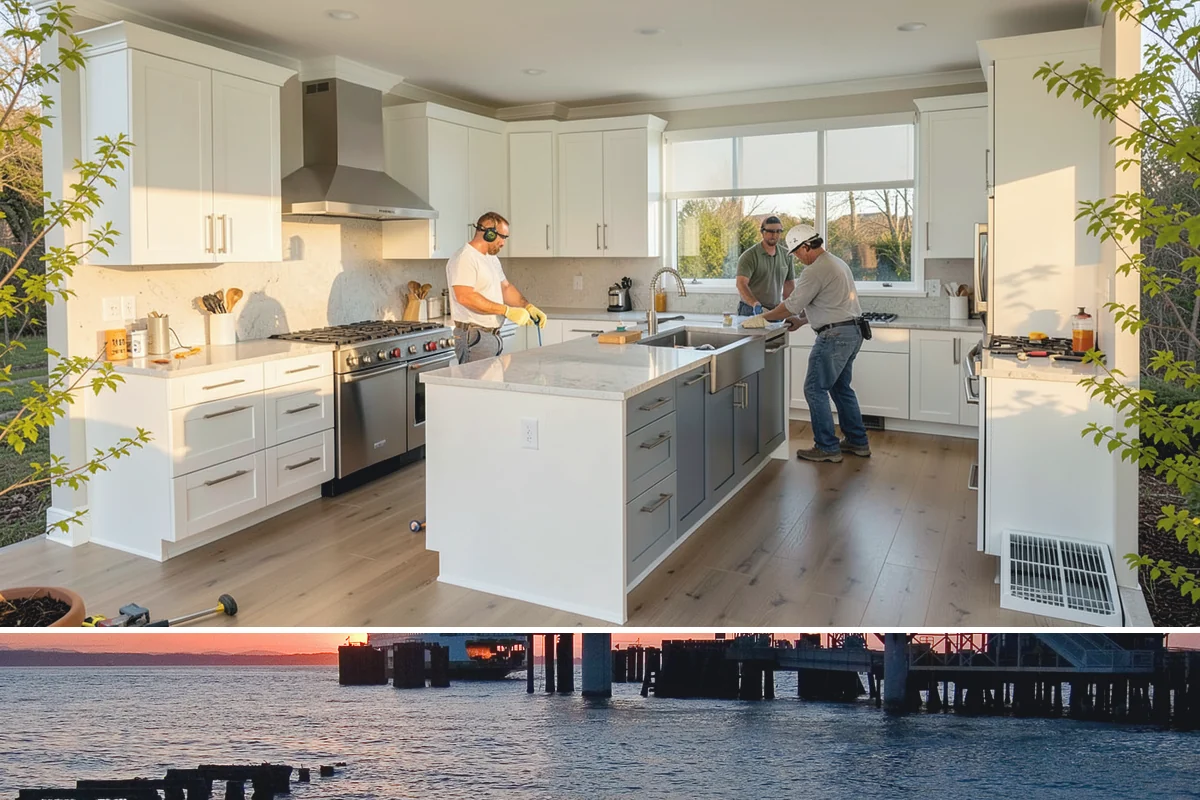 Commercial Remodeling in Edmonds, Snohomish County, WA - Interior commercial remodels run year-round, though exterior facade work is best planned for drier months.