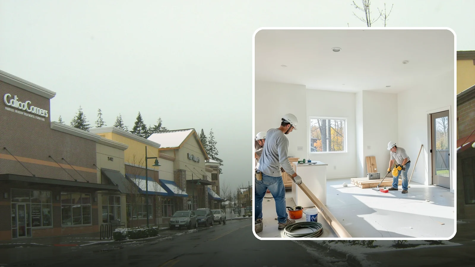 Commercial Remodeling in Mill Creek, Snohomish County, WA - Renovation of existing commercial spaces to refresh function, code compliance, and appearance.