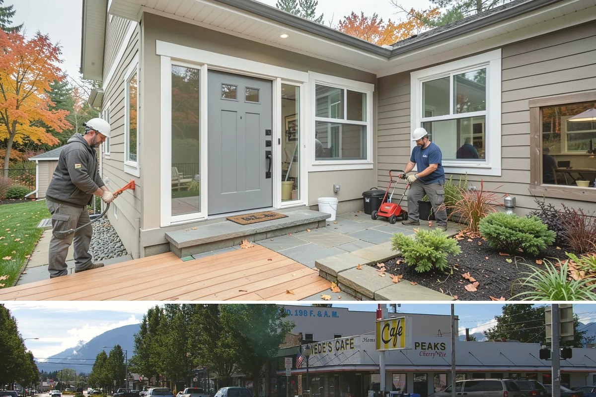 Commercial Remodeling in North Bend, King County, WA - Interior commercial remodels run year-round, though exterior facade work is best planned for drier months.