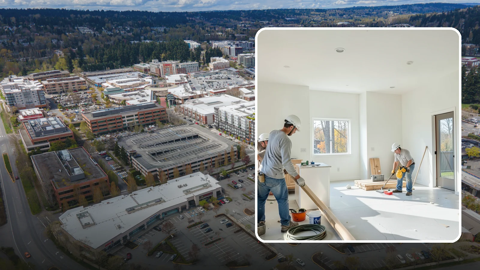 Commercial Remodeling in Redmond, King County, WA - Renovation of existing commercial spaces to refresh function, code compliance, and appearance.