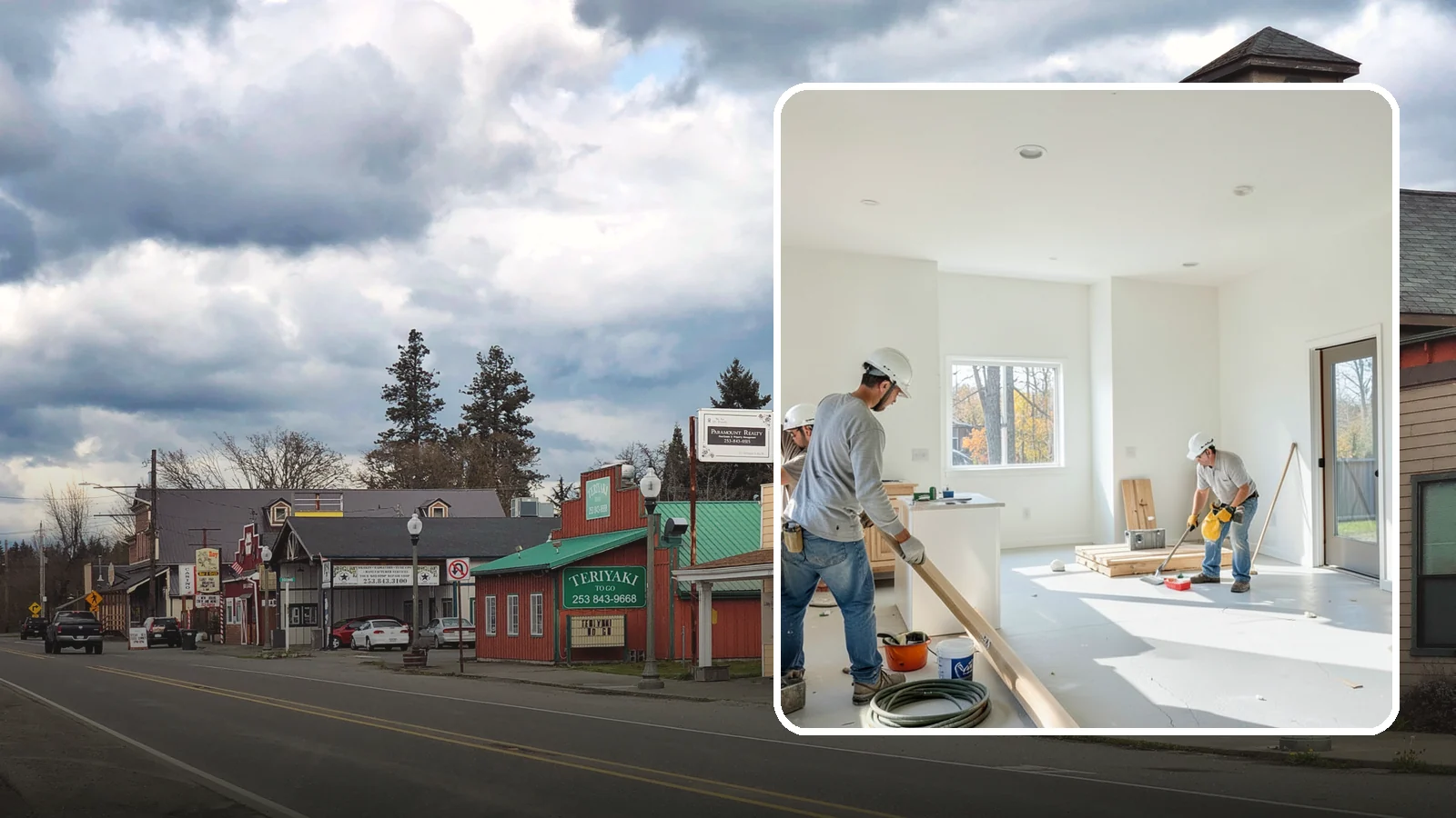 Commercial Remodeling in Roy, Pierce County, WA - Renovation of existing commercial spaces to refresh function, code compliance, and appearance.