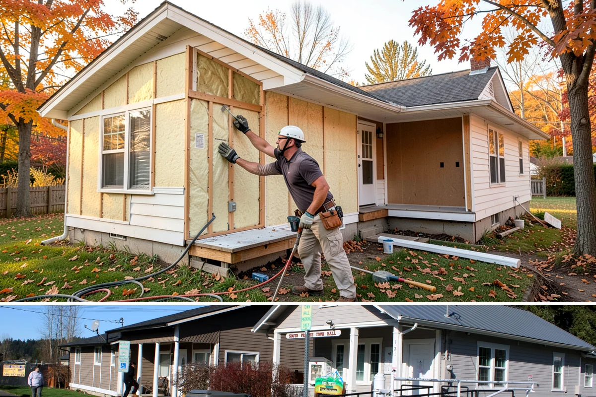 Commercial Remodeling in South Prairie, Pierce County, WA - Interior commercial remodels run year-round, though exterior facade work is best planned for drier months.