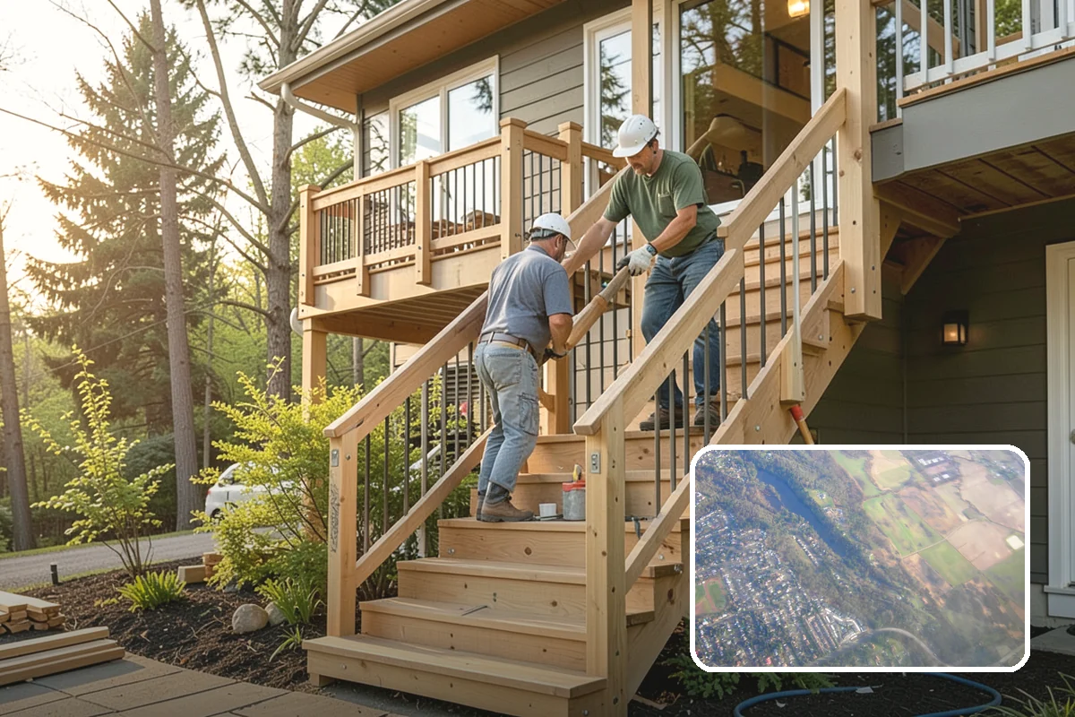 Composite Deck Installation in Algona, King County, WA - Virtually no annual maintenance beyond an occasional wash