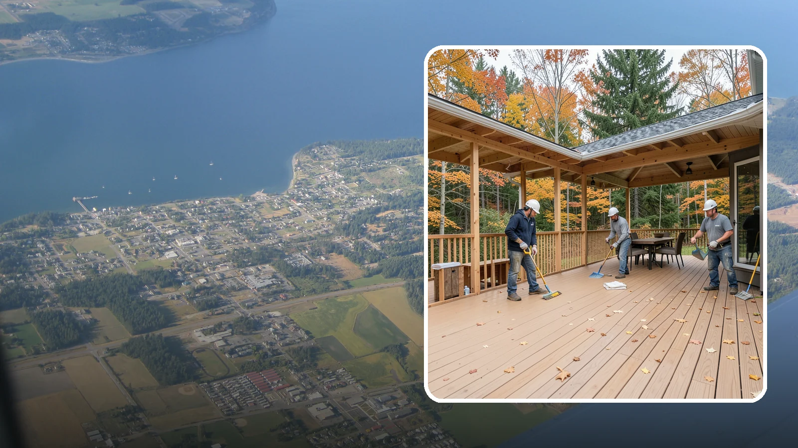 Composite Deck Installation in Coupeville, Island County, WA - Low-maintenance composite decking that resists Northwest rain, rot, and fading for decades.