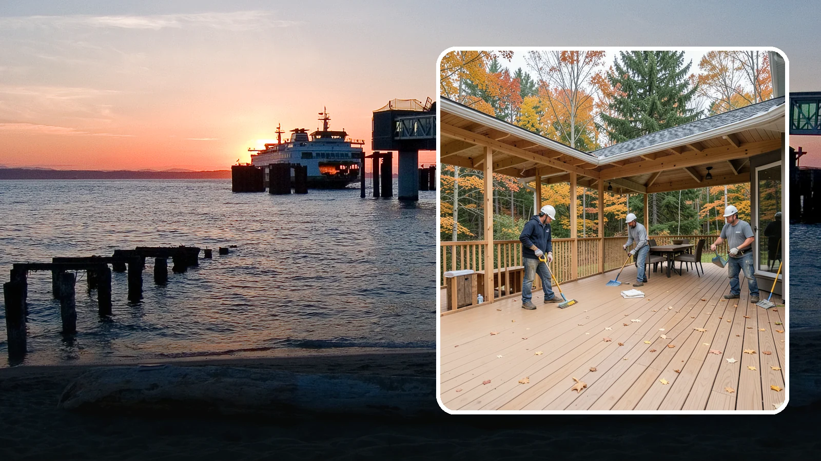 Composite Deck Installation in Edmonds, Snohomish County, WA - Low-maintenance composite decking that resists Northwest rain, rot, and fading for decades.