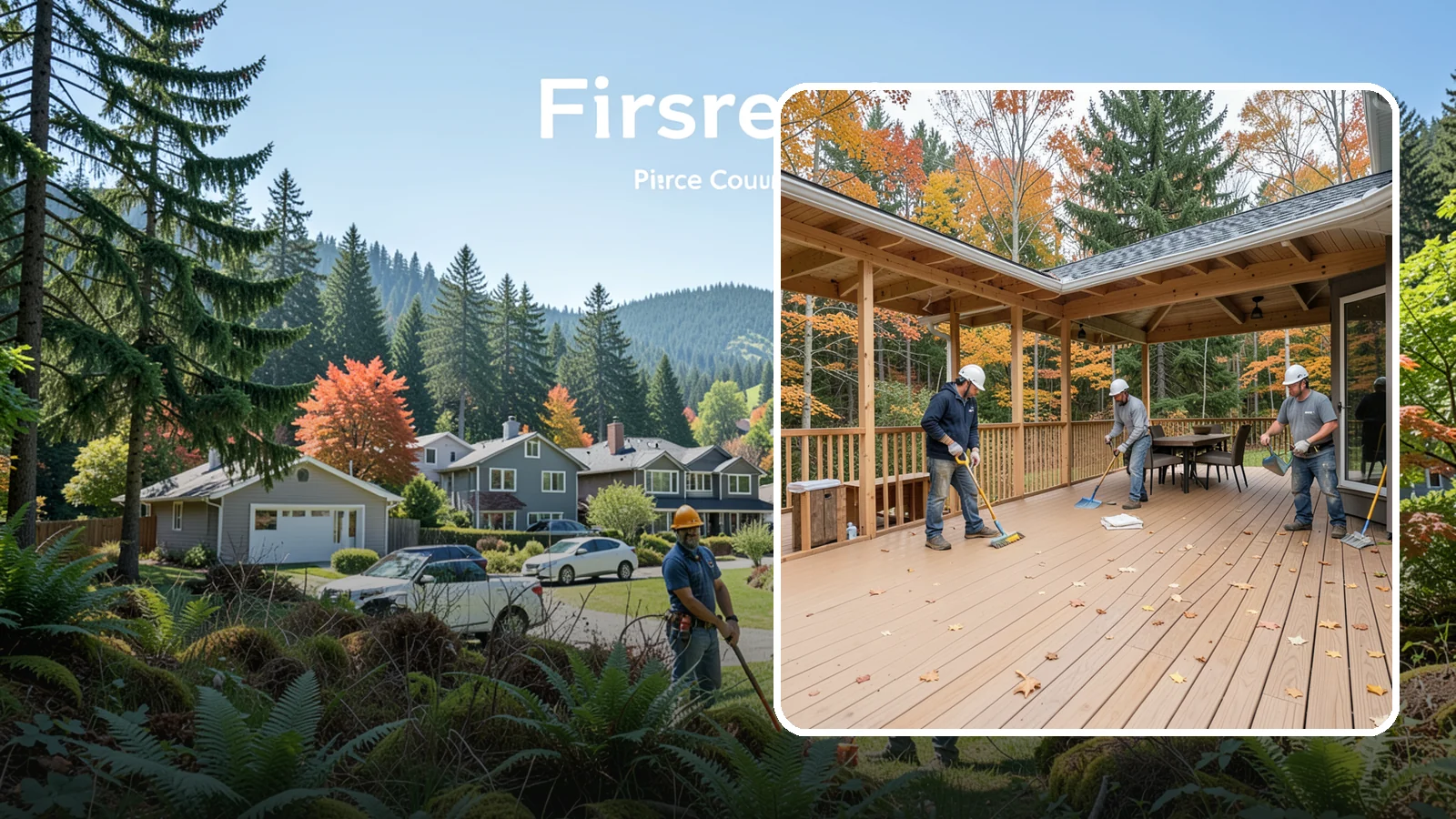 Composite Deck Installation in Fircrest, Pierce County, WA - Low-maintenance composite decking that resists Northwest rain, rot, and fading for decades.