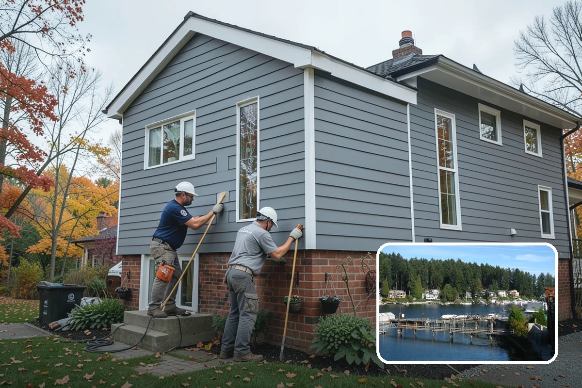Composite Deck Installation in Gig Harbor, Pierce County, WA - Virtually no annual maintenance beyond an occasional wash