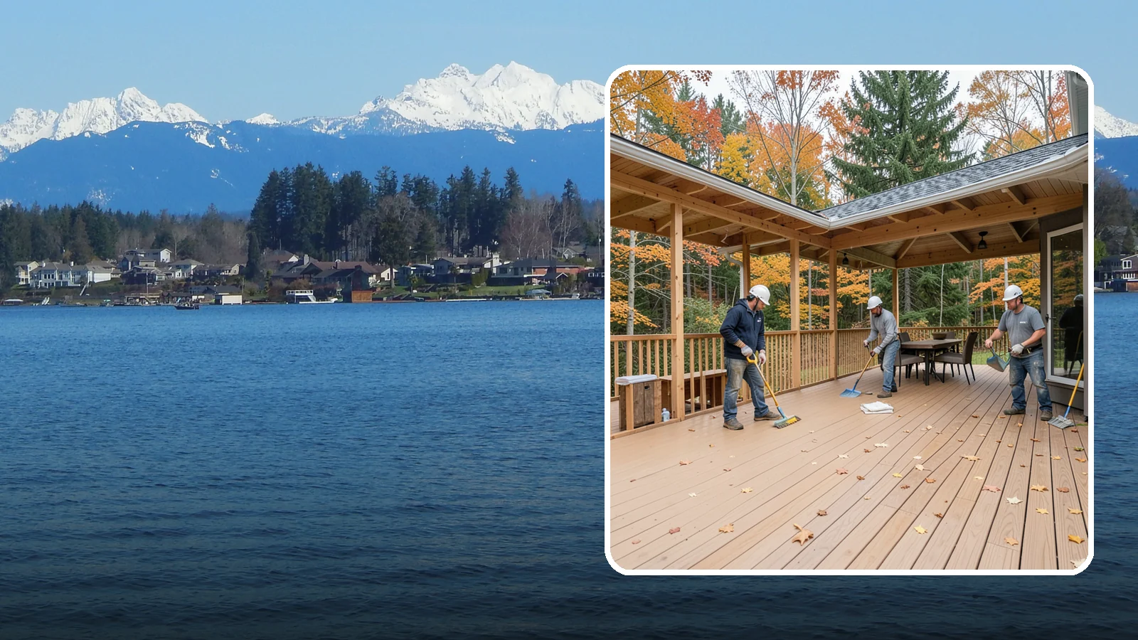 Composite Deck Installation in Lake Stevens, Snohomish County, WA - Low-maintenance composite decking that resists Northwest rain, rot, and fading for decades.