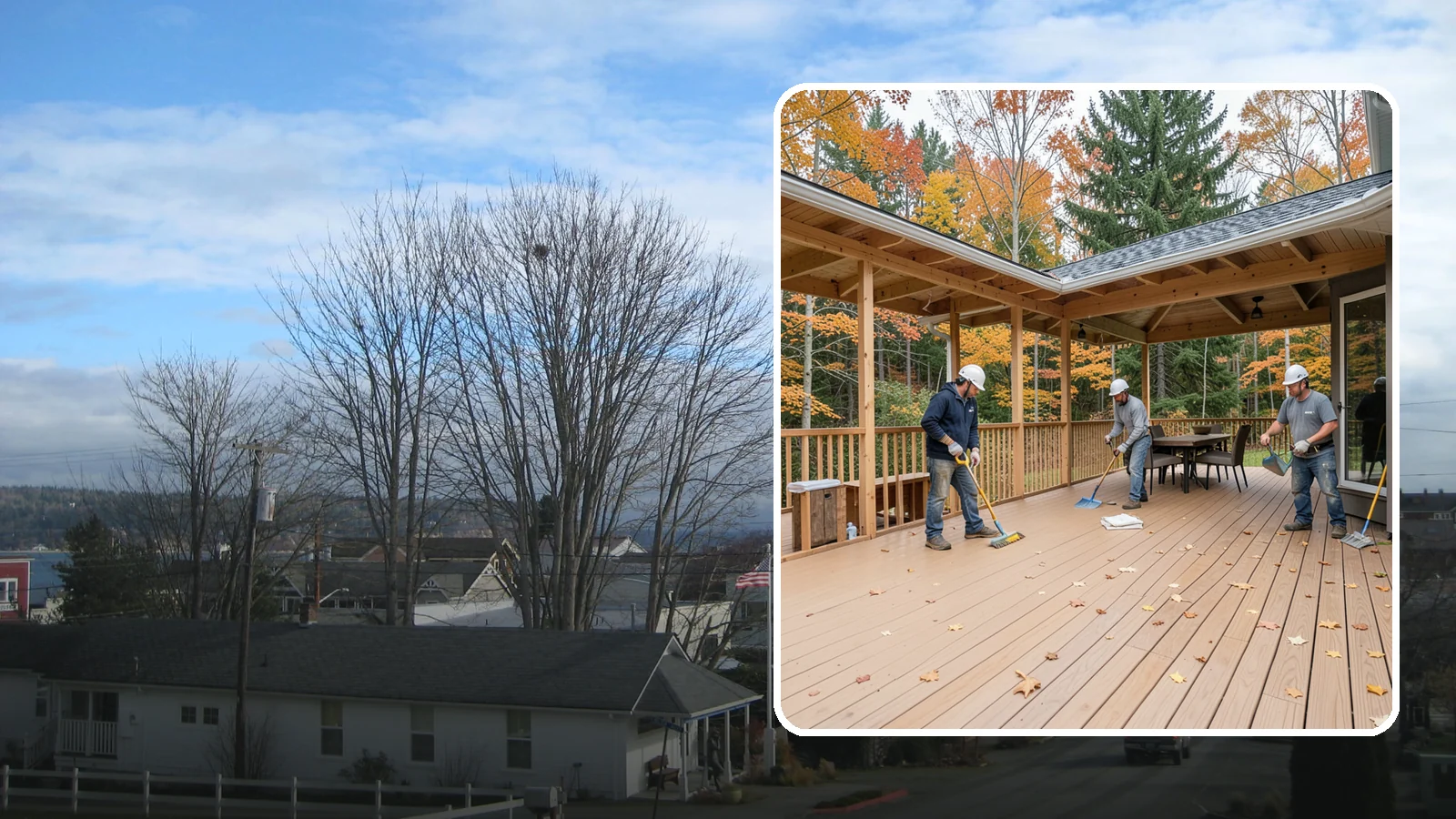 Composite Deck Installation in Langley, Island County, WA - Low-maintenance composite decking that resists Northwest rain, rot, and fading for decades.