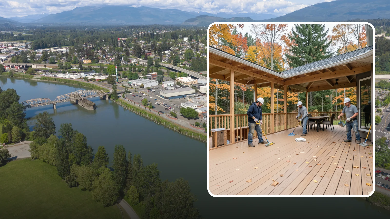 Composite Deck Installation in Mount Vernon, Skagit County, WA - Low-maintenance composite decking that resists Northwest rain, rot, and fading for decades.