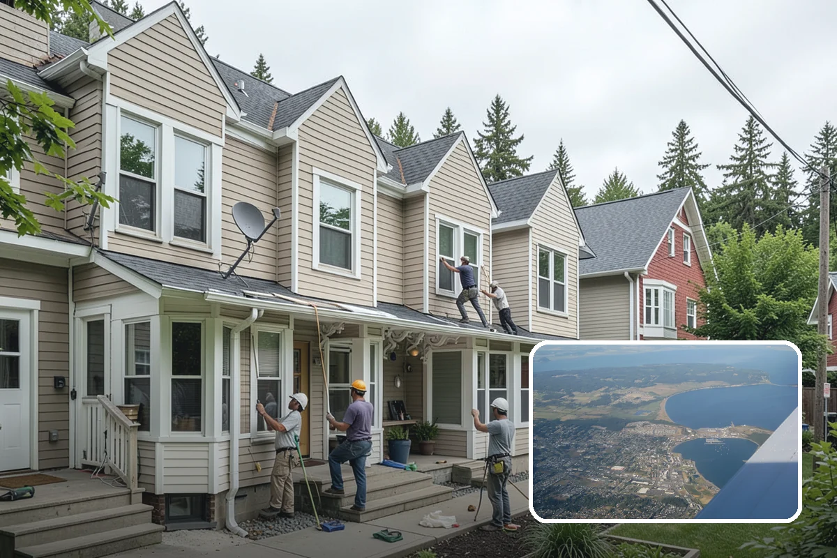 Composite Deck Installation in Oak Harbor, Island County, WA - Virtually no annual maintenance beyond an occasional wash