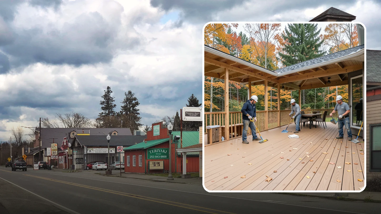 Composite Deck Installation in Roy, Pierce County, WA - Low-maintenance composite decking that resists Northwest rain, rot, and fading for decades.