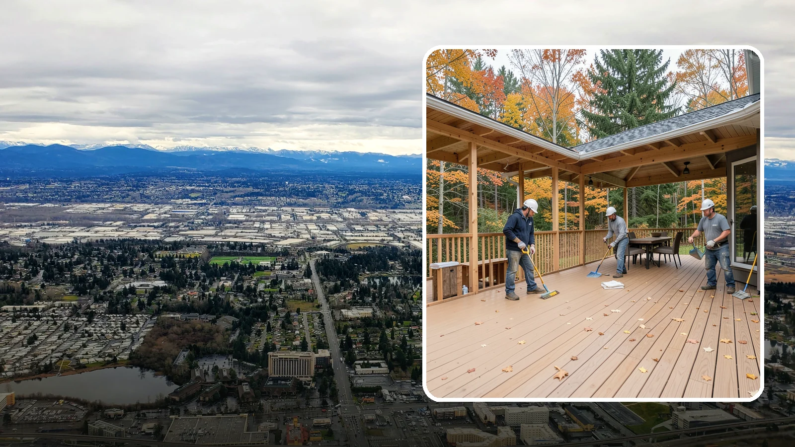 Composite Deck Installation in SeaTac, King County, WA - Low-maintenance composite decking that resists Northwest rain, rot, and fading for decades.