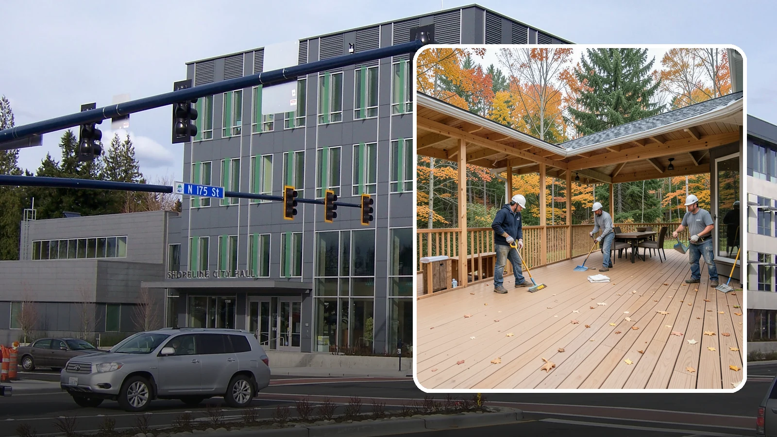 Composite Deck Installation in Shoreline, King County, WA - Low-maintenance composite decking that resists Northwest rain, rot, and fading for decades.