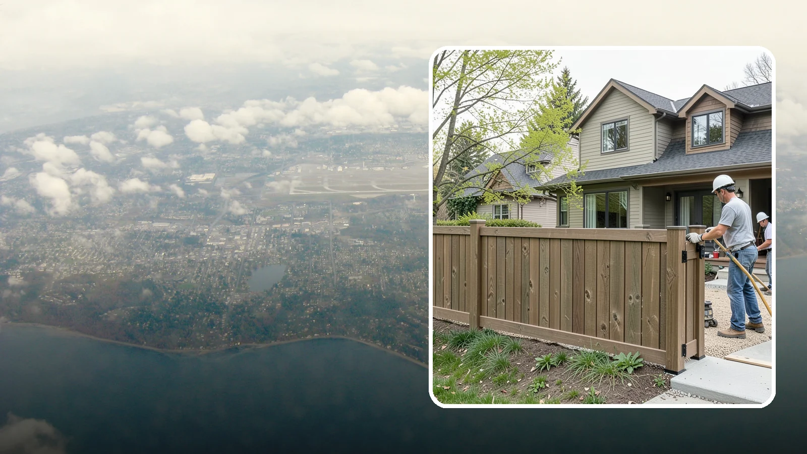 Composite Fence Installation in Burien, King County, WA - A rugged composite fence that pairs the look of wood with rot-proof, low-maintenance durability.