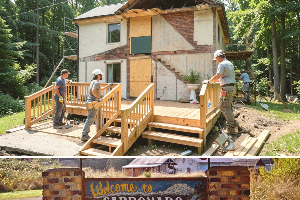 Composite Fence Installation in Carbonado, Pierce County, WA - Summer footings cure fully before winter weather stresses the panels.