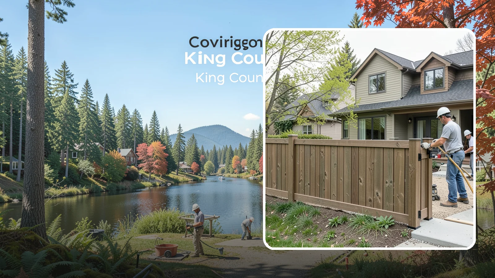 Composite Fence Installation in Covington, King County, WA - A rugged composite fence that pairs the look of wood with rot-proof, low-maintenance durability.