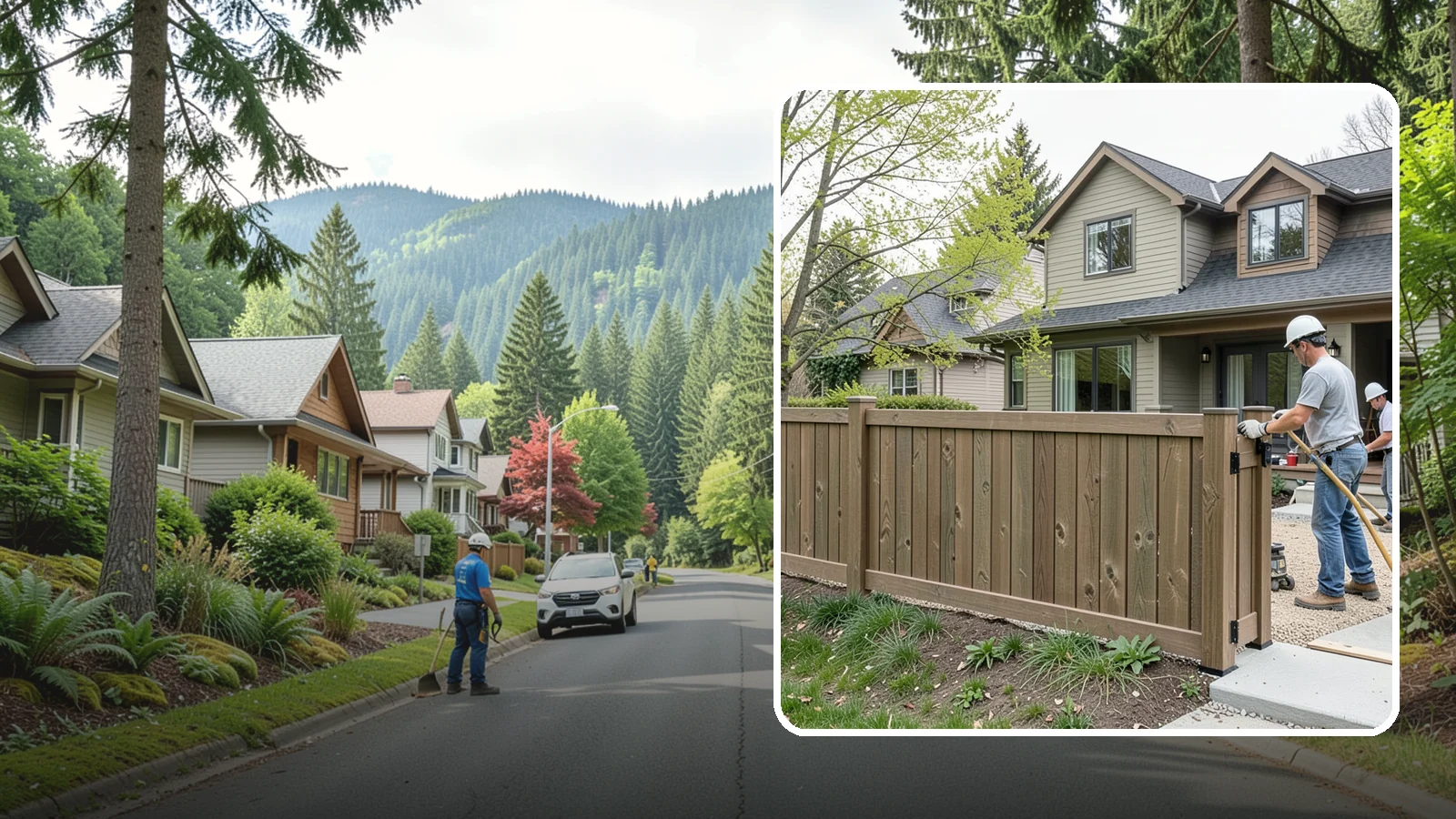 Composite Fence Installation in Darrington, Snohomish County, WA - A rugged composite fence that pairs the look of wood with rot-proof, low-maintenance durability.