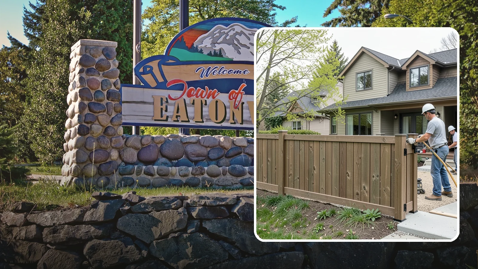 Composite Fence Installation in Eatonville, Pierce County, WA - A rugged composite fence that pairs the look of wood with rot-proof, low-maintenance durability.
