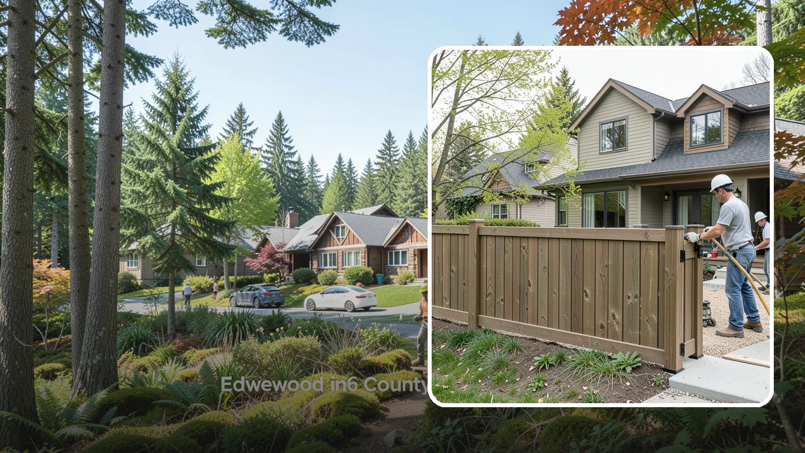 Composite Fence Installation in Edgewood, Pierce County, WA - A rugged composite fence that pairs the look of wood with rot-proof, low-maintenance durability.