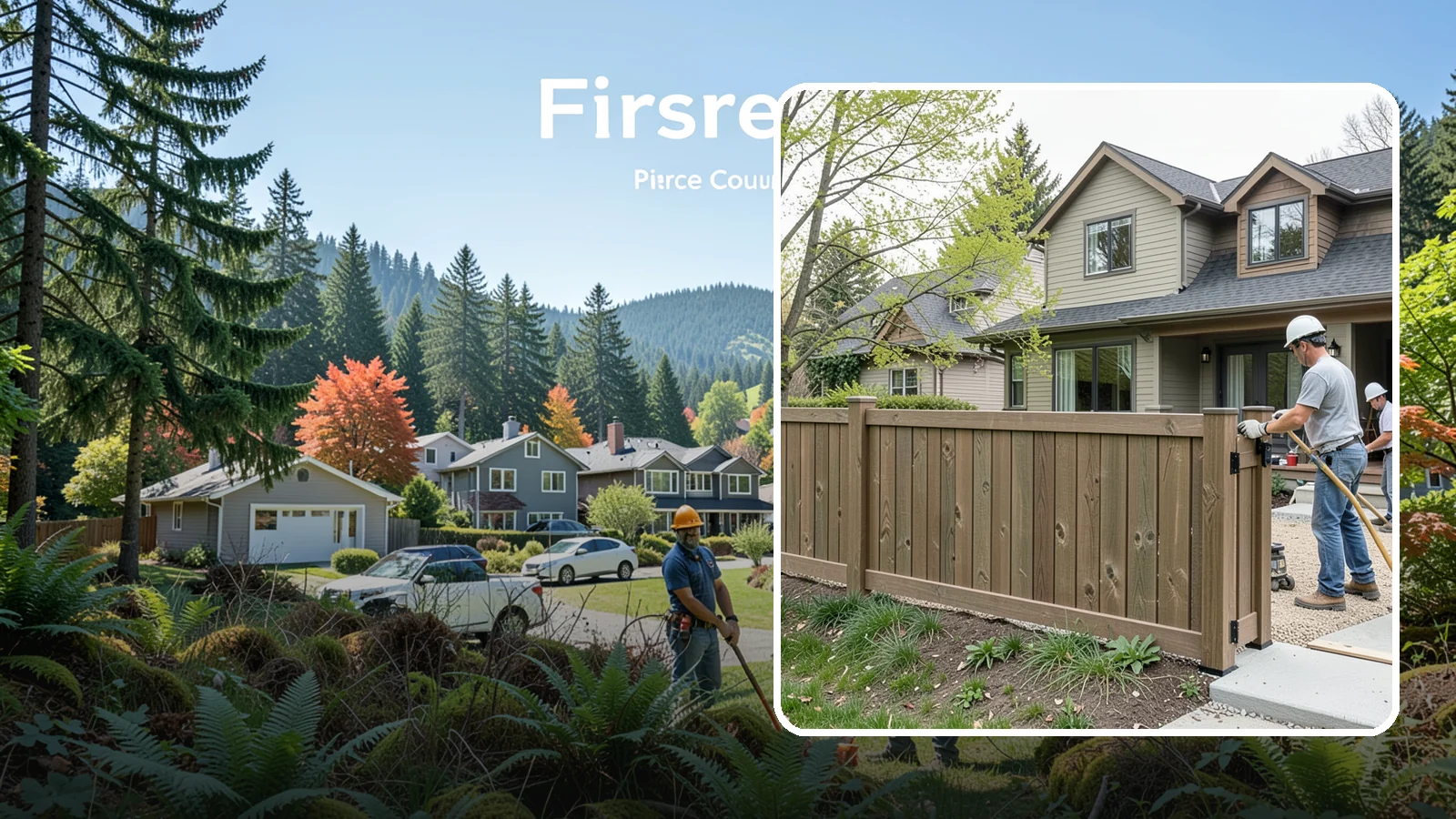 Composite Fence Installation in Fircrest, Pierce County, WA - A rugged composite fence that pairs the look of wood with rot-proof, low-maintenance durability.