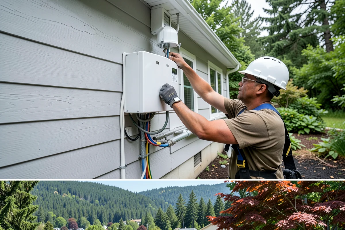 Composite Fence Installation in Index, Snohomish County, WA - Summer footings cure fully before winter weather stresses the panels.