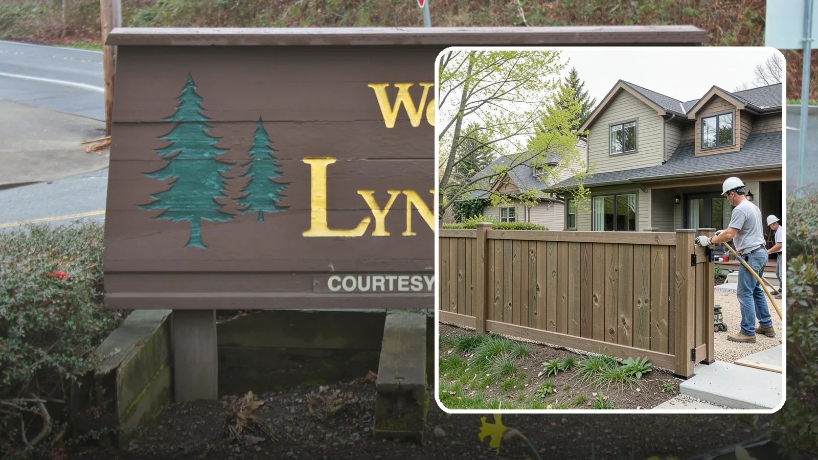 Composite Fence Installation in Lynnwood, Snohomish County, WA - A rugged composite fence that pairs the look of wood with rot-proof, low-maintenance durability.