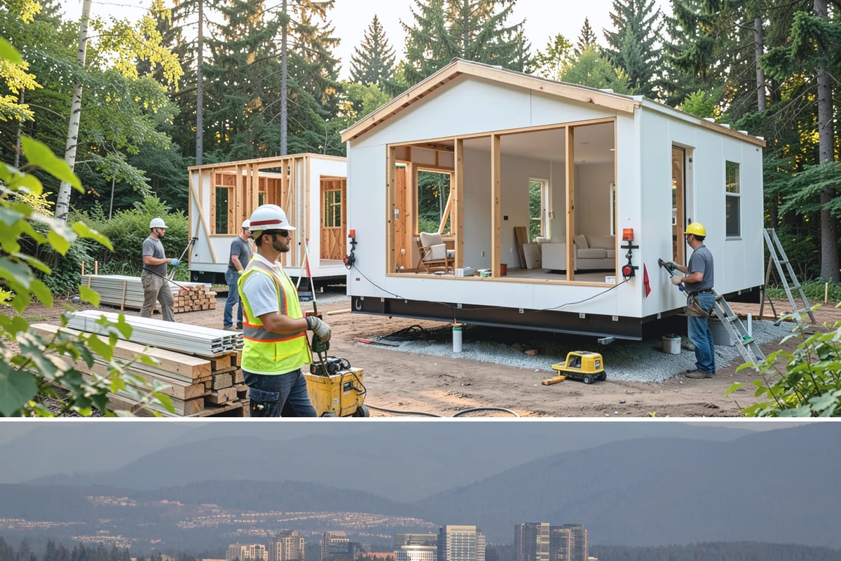 Composite Fence Installation in Medina, King County, WA - Summer footings cure fully before winter weather stresses the panels.