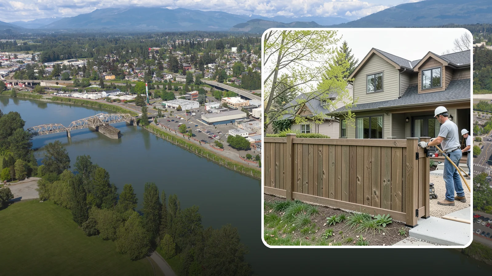 Composite Fence Installation in Mount Vernon, Skagit County, WA - A rugged composite fence that pairs the look of wood with rot-proof, low-maintenance durability.