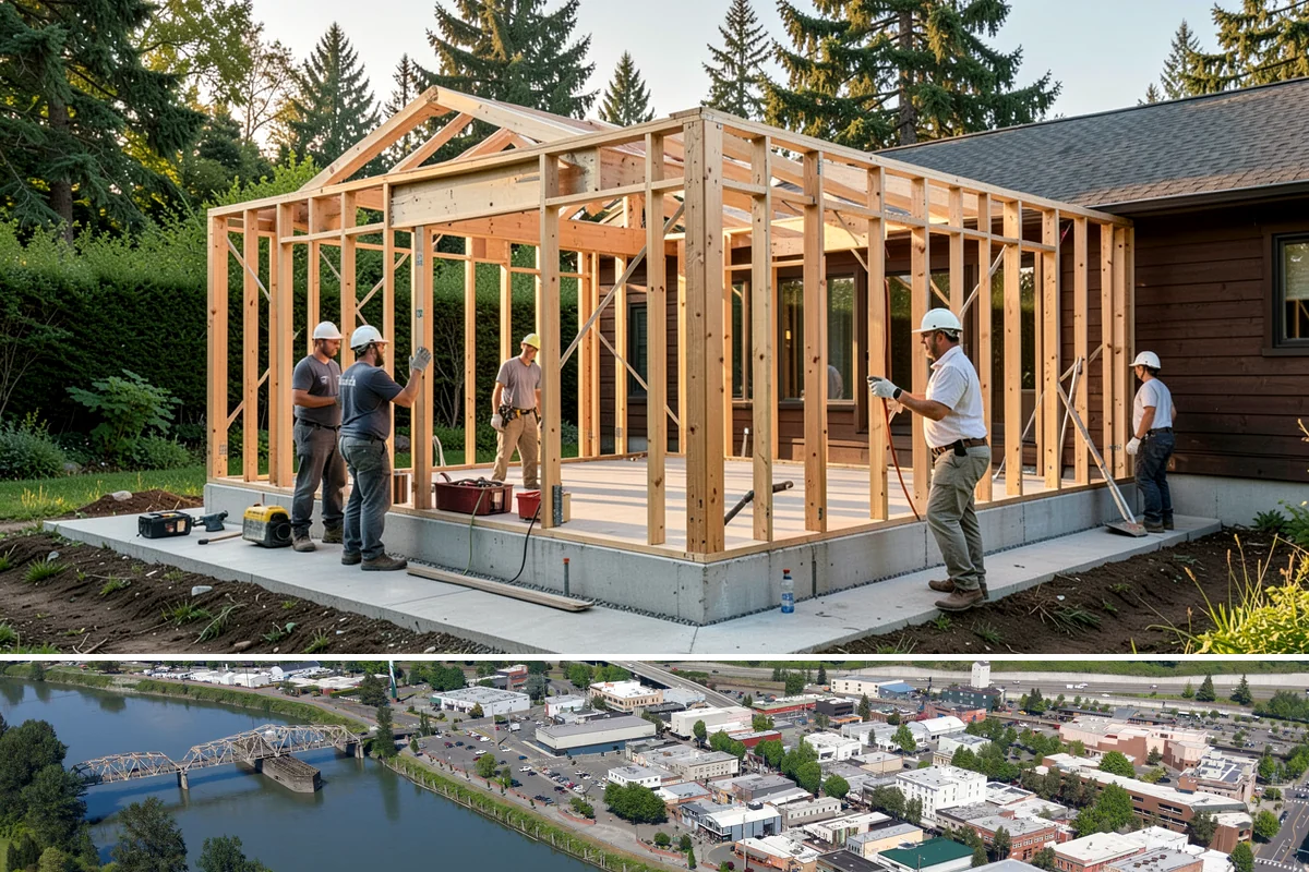 Composite Fence Installation in Mount Vernon, Skagit County, WA - Summer footings cure fully before winter weather stresses the panels.