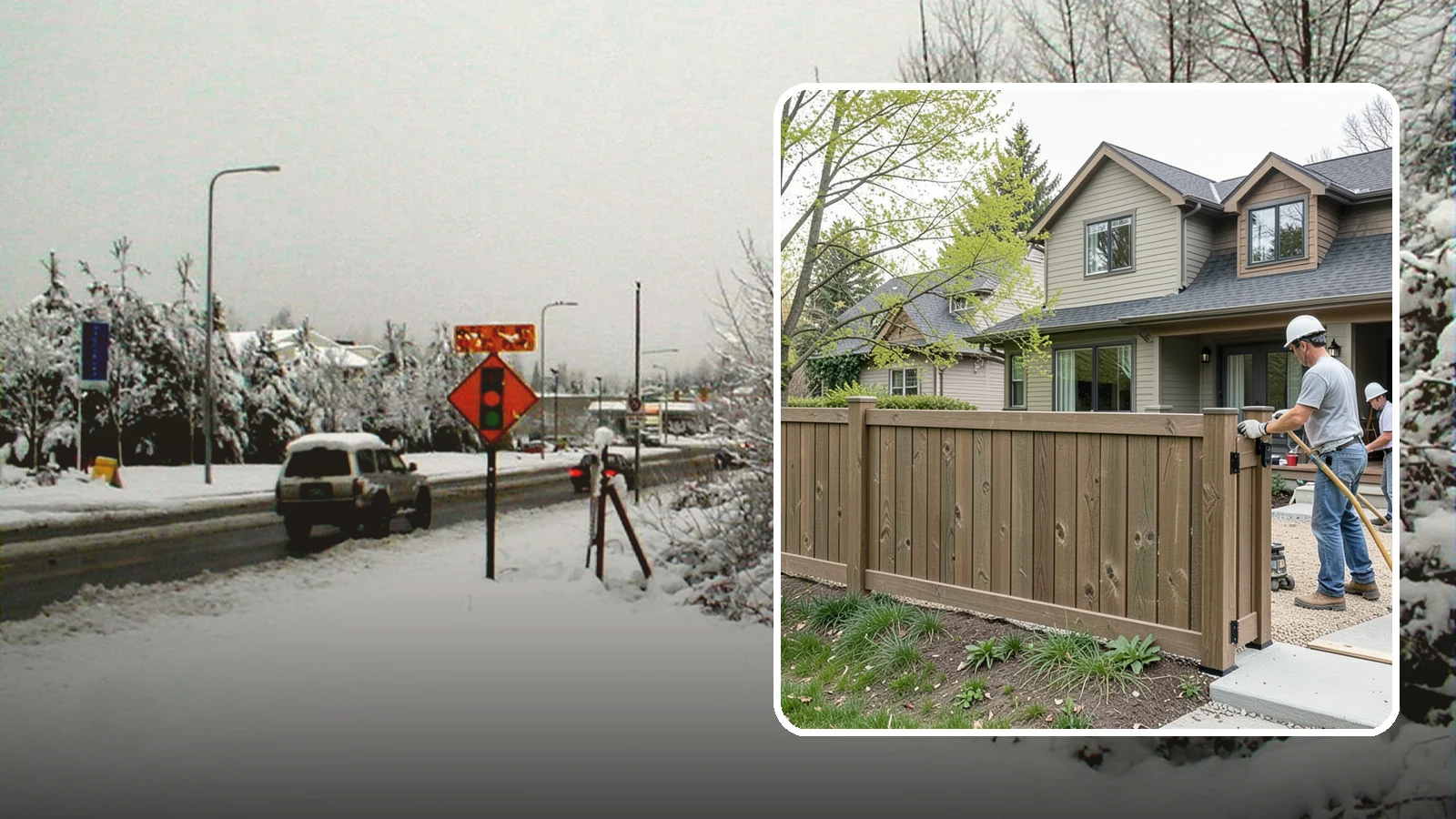 Composite Fence Installation in Newcastle, King County, WA - A rugged composite fence that pairs the look of wood with rot-proof, low-maintenance durability.