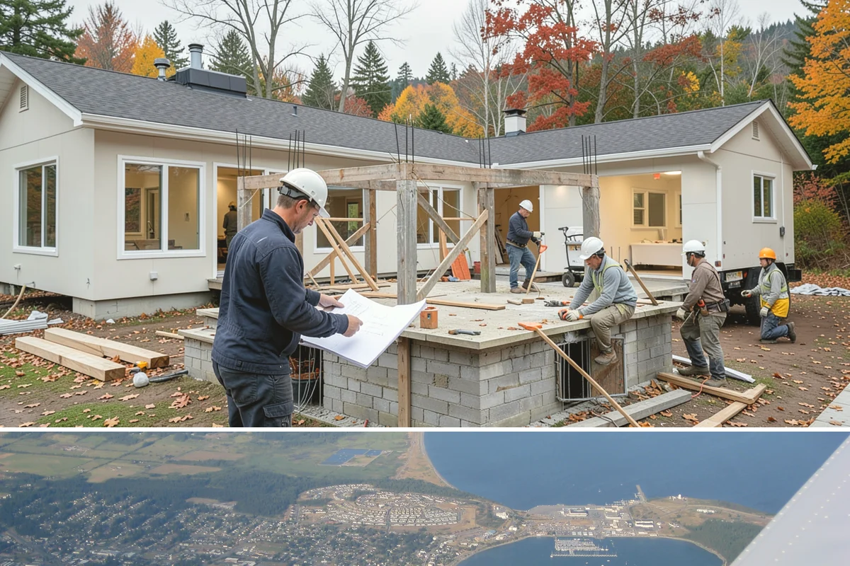 Composite Fence Installation in Oak Harbor, Island County, WA - Summer footings cure fully before winter weather stresses the panels.