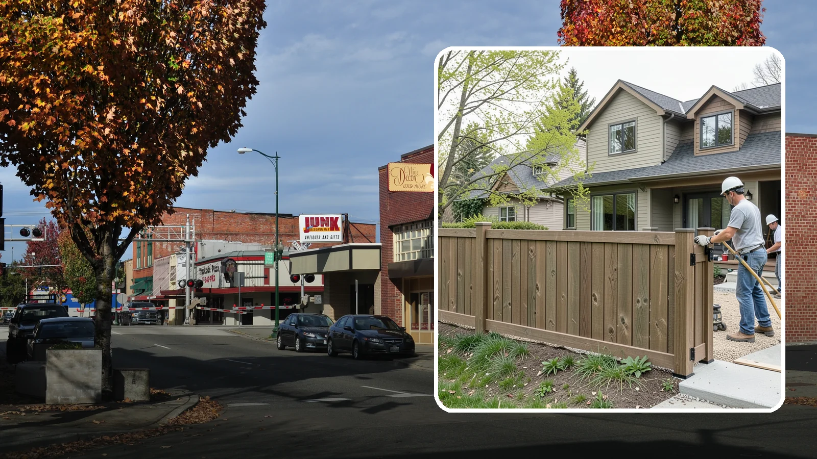 Composite Fence Installation in Puyallup, Pierce County, WA - A rugged composite fence that pairs the look of wood with rot-proof, low-maintenance durability.