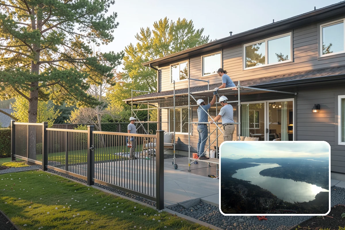 Composite Fence Installation in Sammamish, King County, WA - Wood look without the maintenance