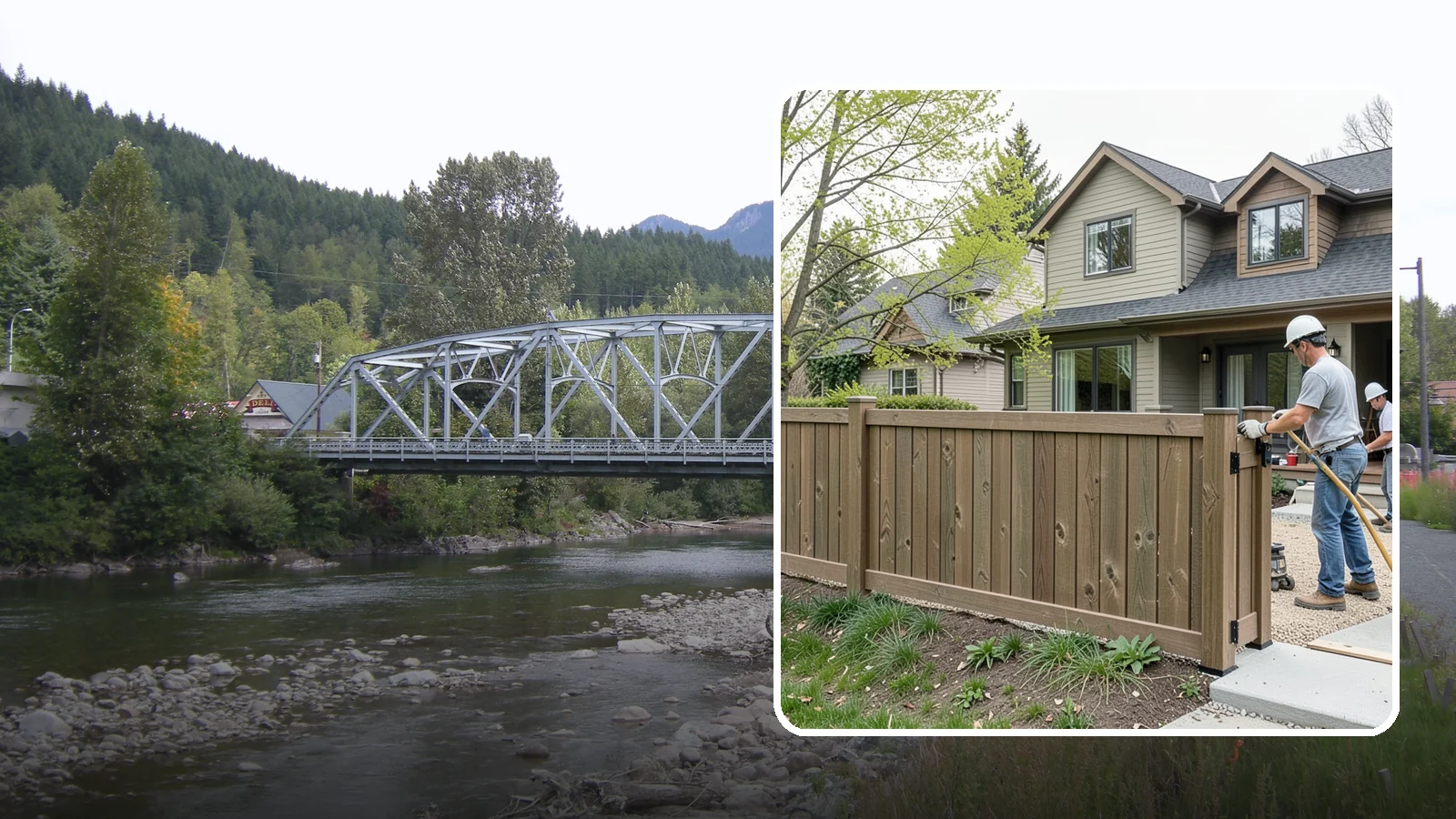 Composite Fence Installation in Skykomish, King County, WA - A rugged composite fence that pairs the look of wood with rot-proof, low-maintenance durability.