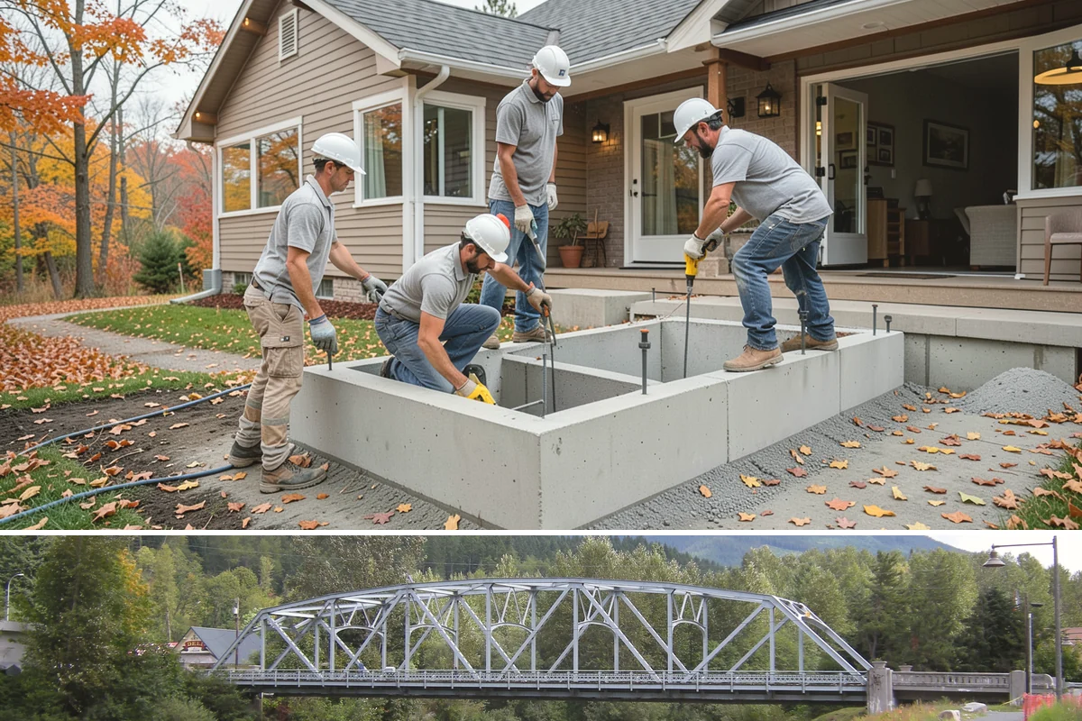 Composite Fence Installation in Skykomish, King County, WA - Summer footings cure fully before winter weather stresses the panels.