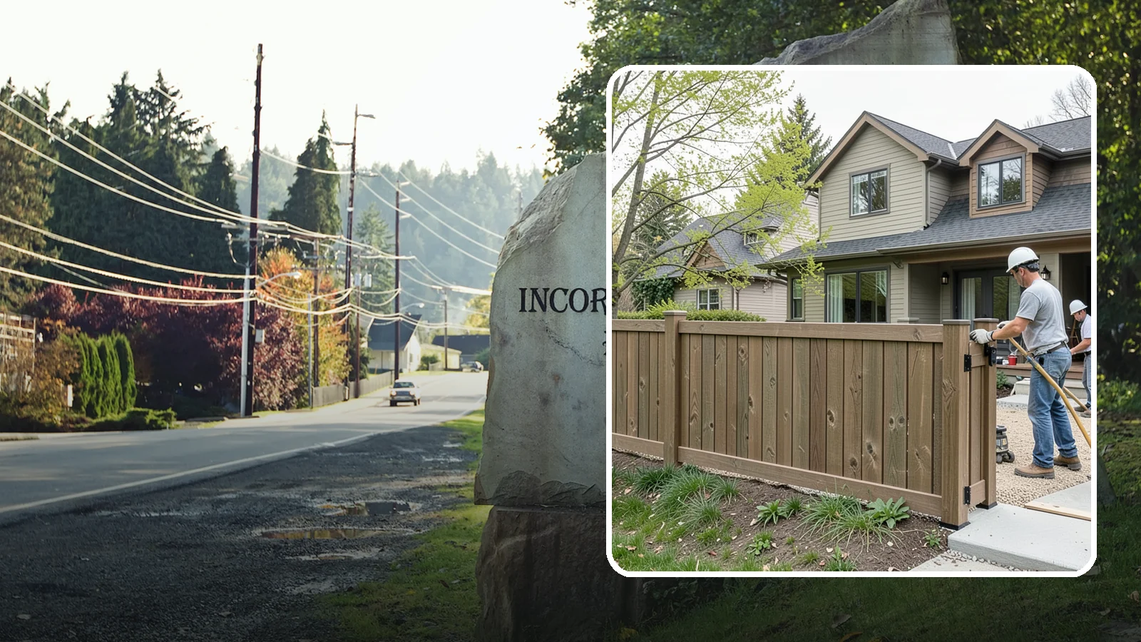 Composite Fence Installation in Wilkeson, Pierce County, WA - A rugged composite fence that pairs the look of wood with rot-proof, low-maintenance durability.