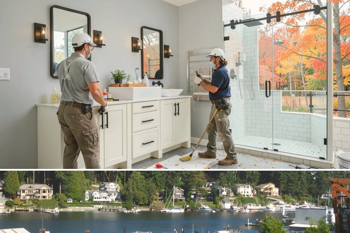 Concrete Apron Installation in Gig Harbor, Pierce County, WA - Summer's dry conditions allow the load-bearing apron to cure to full strength before winter use.