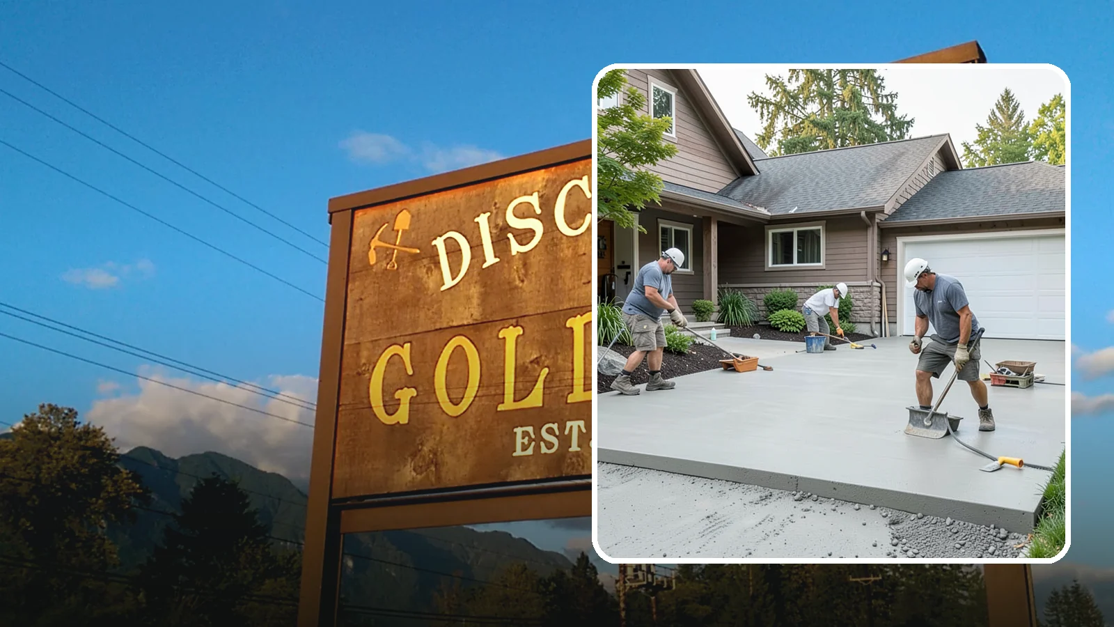 Concrete Apron Installation in Gold Bar, Snohomish County, WA - Reinforced concrete aprons that create a smooth, durable transition between driveway and garage or street.