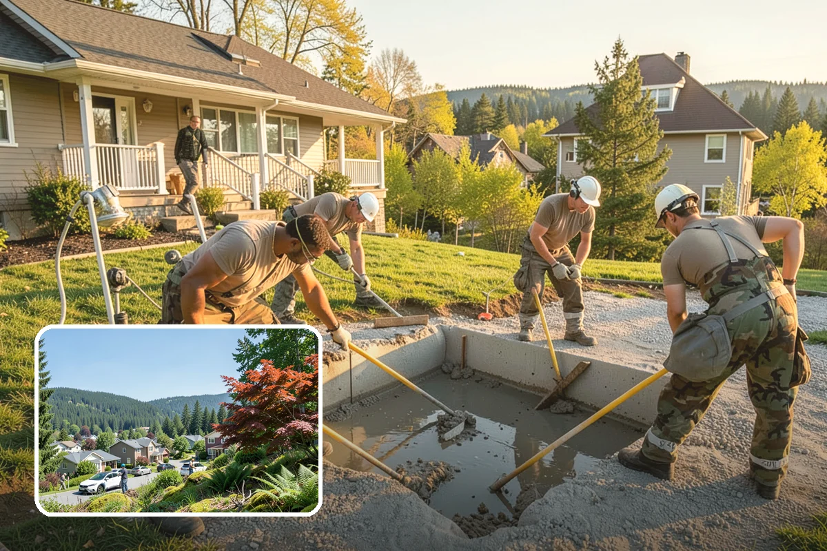Concrete Apron Installation in Index, Snohomish County, WA - Handles heavy wheel loads at transitions