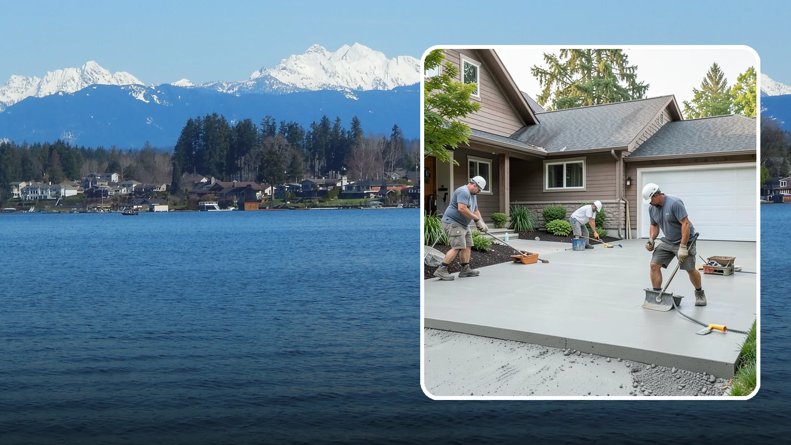 Concrete Apron Installation in Lake Stevens, Snohomish County, WA - Reinforced concrete aprons that create a smooth, durable transition between driveway and garage or street.