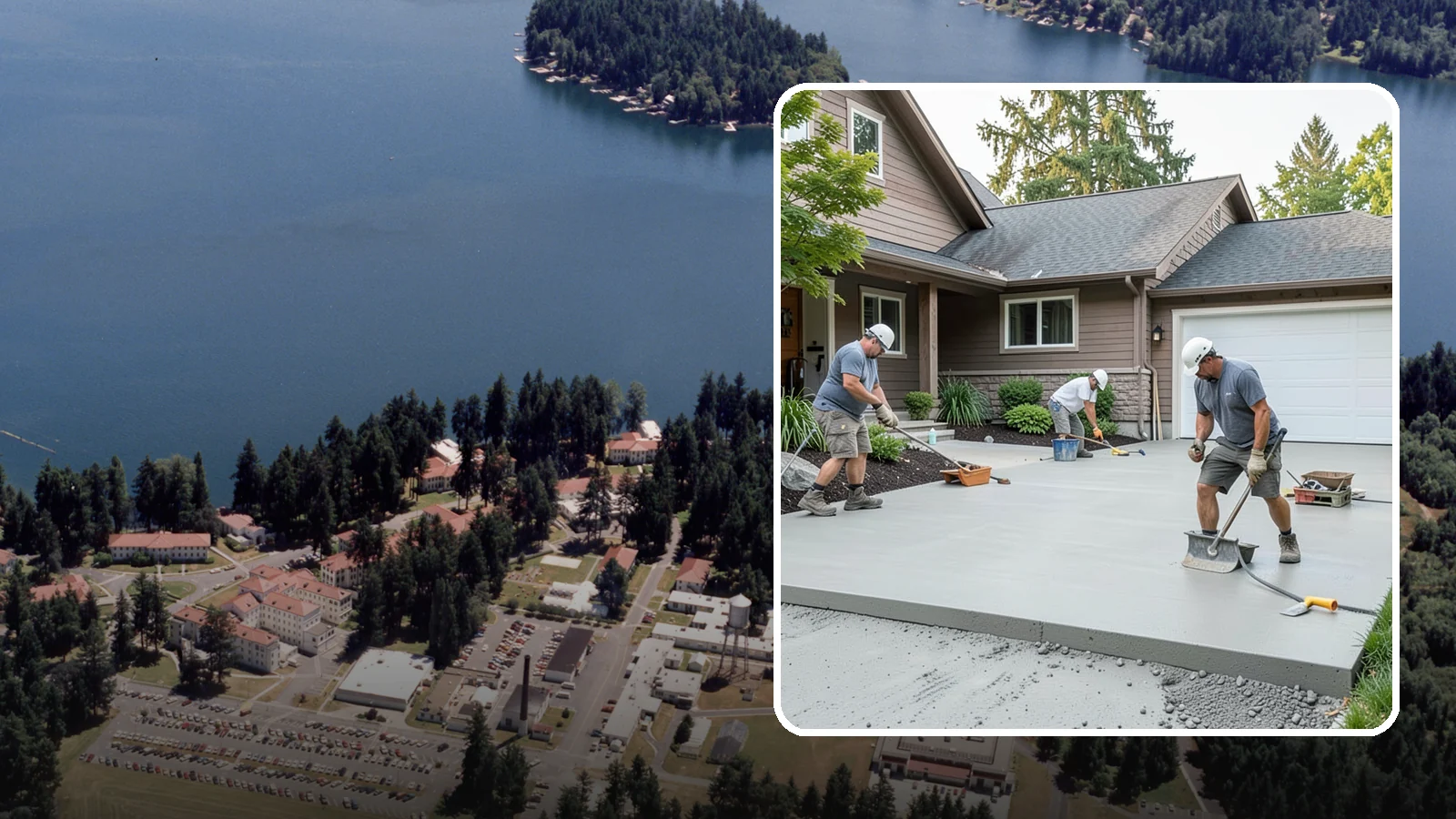 Concrete Apron Installation in Lakewood, Pierce County, WA - Reinforced concrete aprons that create a smooth, durable transition between driveway and garage or street.