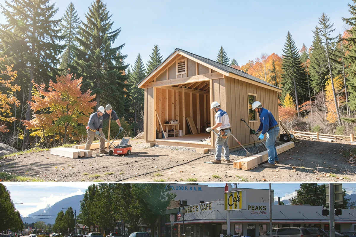 Concrete Apron Installation in North Bend, King County, WA - Summer's dry conditions allow the load-bearing apron to cure to full strength before winter use.